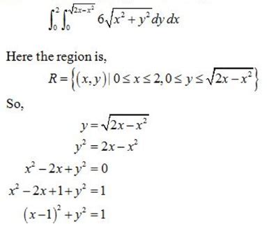 Evaluate the iterated integral by converting to polar coordinates ...