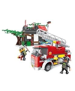 Buy Elecart Fire Fighter Engine Truck Building Block Set Bricks ...