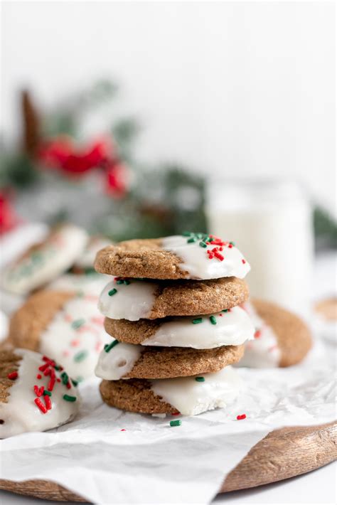 Chewy Iced Gingerbread Cookie Recipe (White Chocolate Fudge Frosting!)