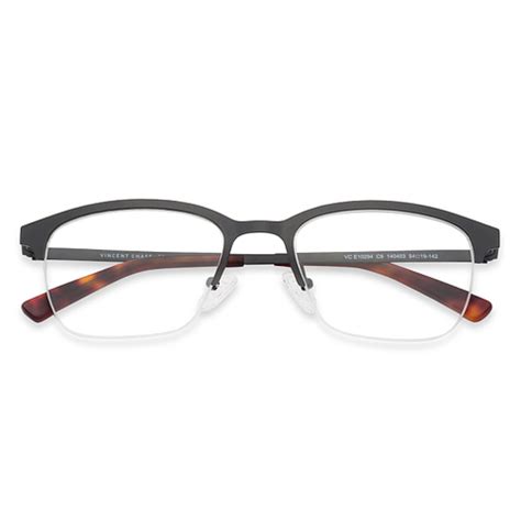 Buy Black Matte Black Brown Tortoise Half Rim Square Vincent Chase VC ...