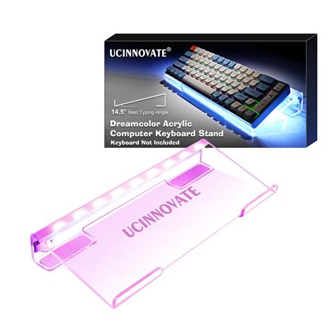 Buy UCINNOVATE RGB Acrylic Computer Keyboard Stand, Mini LED Backlit ...