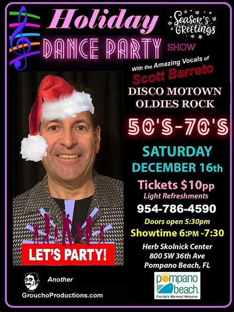 Holiday Dance Party Show, Herb Skolnick Center, Pompano Beach, 16 ...