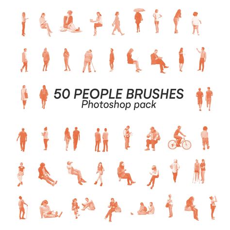 50 People Brush for Photoshop | Photoshop, Photoshop brushes, Photoshop ...