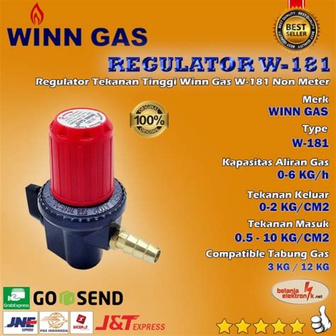 Jual Regulator Tekanan Tinggi Winn Gas W-181 Non Meter - Jakarta Barat ...