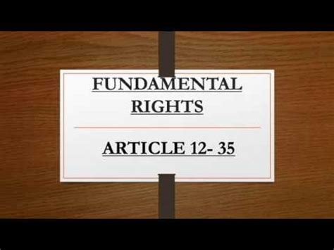 Fundamental Rights- 1 Video Lecture - Indian Polity for UPSC CSE