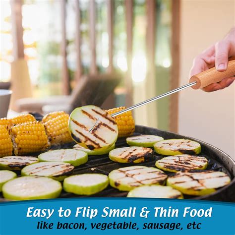 Buy Joyfair Pigtail Food Flipper Set of 2 (17 & 12 Inch), Stainless ...