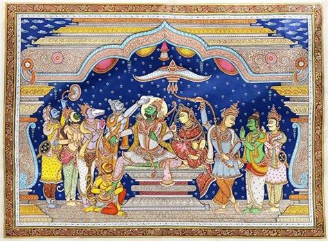 Tallenge - Lord Rama's Coronation - Pattachitra Painting - Small Poster ...