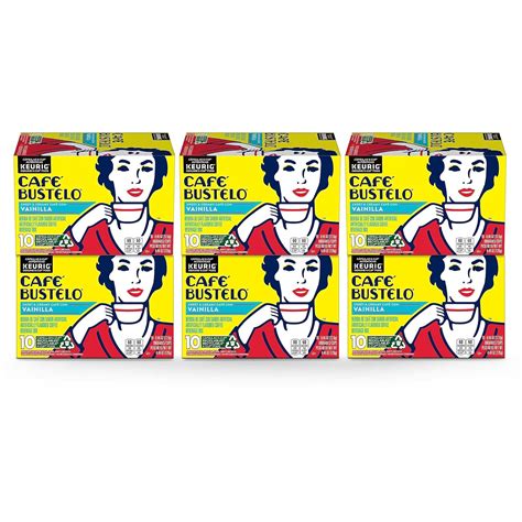 Café Bustelo Sweet & Creamy Café Con Vainilla Flavored Coffee, 60 Keur