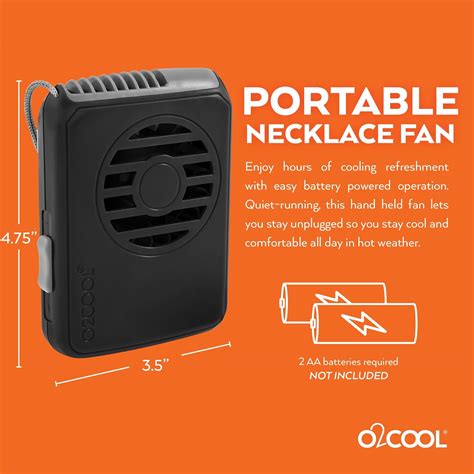 O2COOL Battery Powered Deluxe Necklace Fan For India | Ubuy