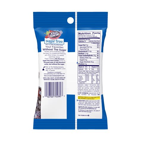 Jolly Rancher Sugar Free Hard Candy Nutritional Information | Besto Blog