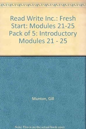 Read Write Inc.: Fresh Start: Modules 21-25 Pack of 5 : Munton, Gill ...