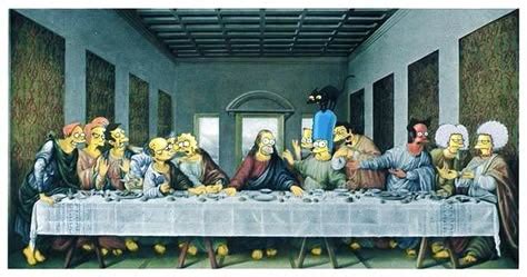 Image result for Simpsons Last Supper