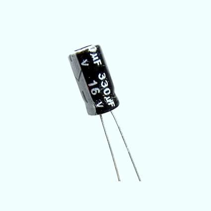 330uF 16V Electrolytic Capacitor 330 uF 16 V (Pack of 5) : Amazon.in ...