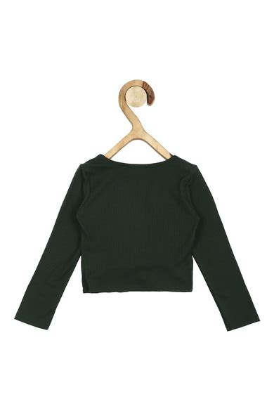 Buy Girls Green Solid Visitwear Top Online - 791184 | Peter England
