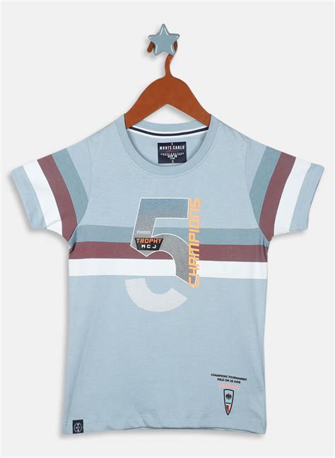 Buy Boys Green Printed T-Shirt Online in India - Monte Carlo