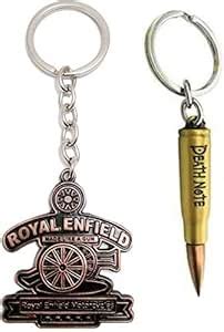 KD COLLECTIONS Combo of Gun Bullet Keychain Compatible with Royal RE ...