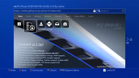 PS4 9.04 Exploit 的图像结果