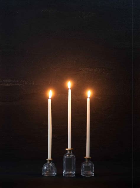 Skinny Taper Glass Candle Holder - Medium - Be Made