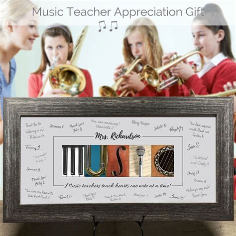 Personalized Music Teacher Appreciation Gift: Signature Keepsake Print ...