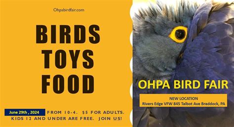 Ohpa Bird Fair, Braddock Volunteer Fire Dept N, 29 June 2024 | AllEvents