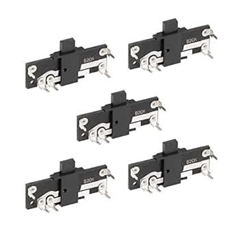 uxcell 5pcs Fader Variable Resistors Mixer 30mm Straight Slide ...