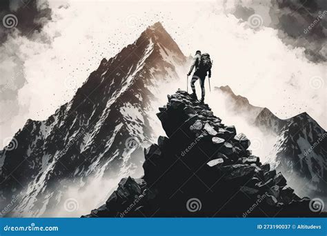 Mountain Climber Summit Wallpaper
