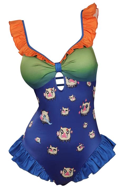 Buy Gonriya Demon Slayer One Piece Swimsuit for Womens, Anime Tengen ...