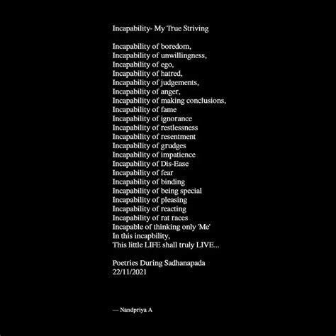 Incapability- My True Str... | Quotes & Writings by Nandpriya A | YourQuote