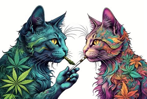 Cat smoking marijuana Image for logo | Premium AI-generated image
