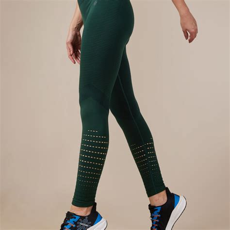 Buy Green Seamless Jacquard Tights Online in India | Cult Store