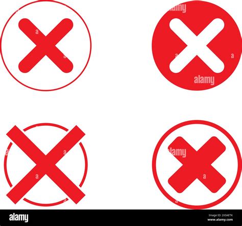 White and red crosses marks inside red an white circles on a white ...