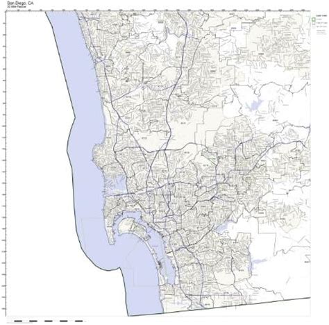 San Diego Ca Zip Code Map - Map Of Rose Bowl