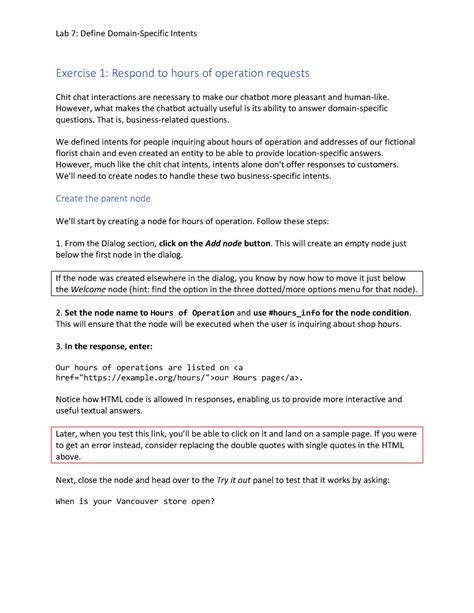 Lab 7 - Define Domain-Specific Intents 2021v1 - Exercise 1: Respond to ...