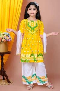 ITC FASHION Girls Festive & Party Kurta and Palazzo Set Price in India ...