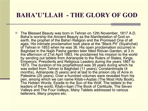 History bahai faith | PPT