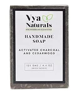 Buy Vya Naturals Charcoal Cedarwood Soap Handmade Luxury Bath Soap For ...