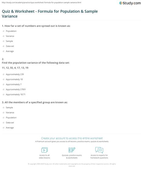 Image result for Variance Formula Example