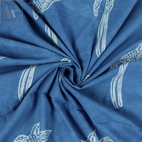 Buy Dabu Bird Print Cotton Fabric For Dress @Affordable Prices – Dmaasa