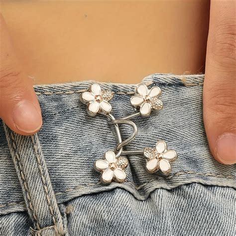 1 Pair Removable Waist Button Clips Waist Cincher Adjustable Waist Belt ...