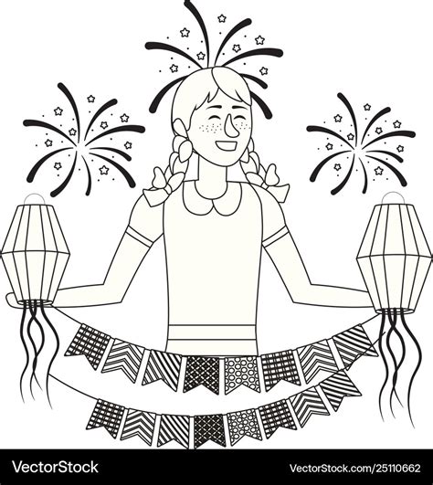 Festa junina karikatur Lizenzfreies Vektorbild