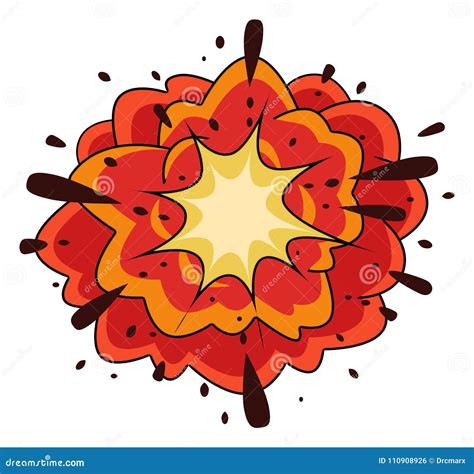A Cartoon Type Explosion Drawing Stock Illustration - Illustration of ...