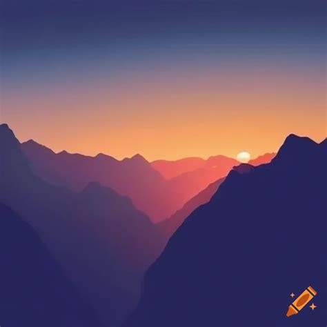 Breathtaking mountain lake at sunset with sun rays reflecting on the ...