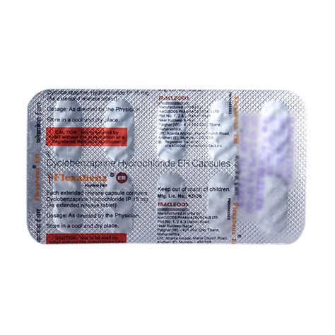 Flexabenz ER Capsule 10's Price, Uses, Side Effects, Composition ...