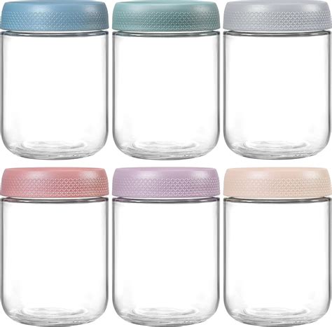 Buy KITOME Glass Jars With Airtight Lids, Overnight Oats Containers ...