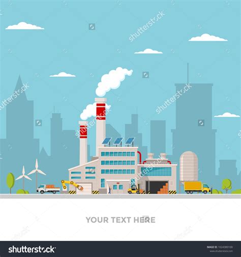 Manufacturing Line Flat Vector 的图像结果