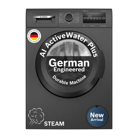 Bosch 8 kg 5 Star Front Load Fully-Automatic Washing Machine, AI ...