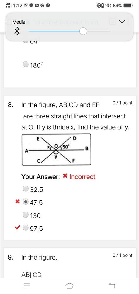 If the figure, AB, CD and EF are three straight lines that intersect at ...