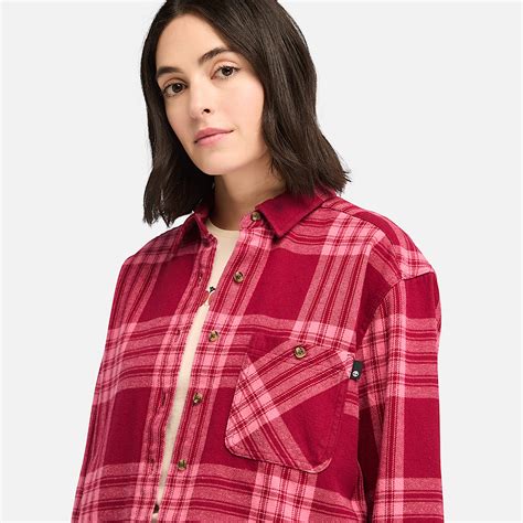 Midweight Flannel Shirt for Women in Red