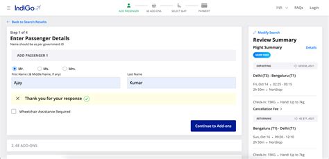 Free cancellation insurance add-on service on flight tickets | IndiGo