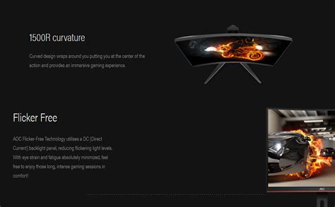 AOC - C24G1, 24 Inch (60.96 Cm) 1920 X 1080 Pixels, Curved Gaming Led ...